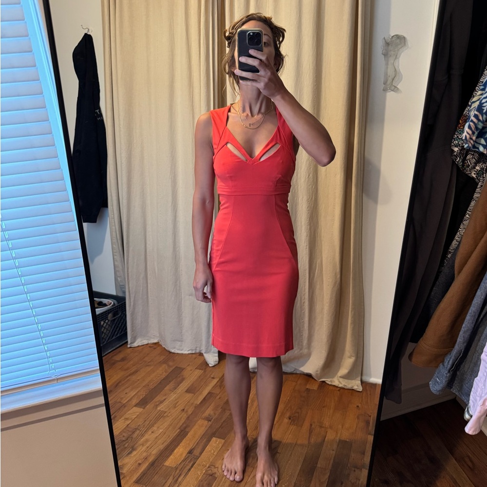 Nicole Miller Coral Mini Dress